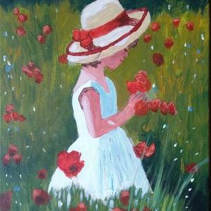 Pipacsok, Művészet, Festmény, Akril, Festészet, MESKA