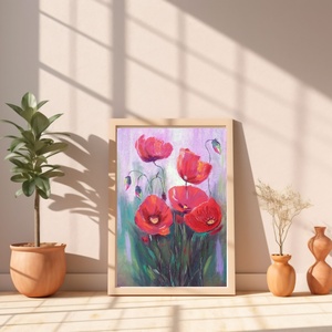 Pipacsok - művészet - festmény - pasztell - Meska.hu