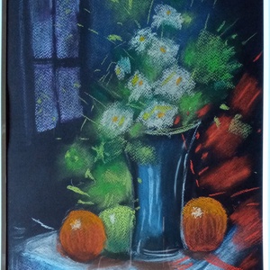 Modern csendélet - művészet - festmény - pasztell - Meska.hu