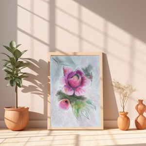 Bazsarózsa - művészet - festmény - pasztell - Meska.hu