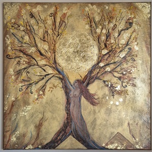 Aranyló ősz, Művészet, Festmény, Festmény vegyes technika, Festészet, MESKA