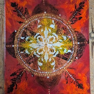 Tűzenergia - szakrális csakra mandala - otthon & életmód - dekoráció - spiritualitás - mandala - Meska.hu