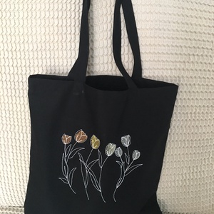 Vászontáska hímzéssel, Táska & Tok, Bevásárlás & Shopper táska, Shopper, textiltáska, szatyor, Hímzés, Varrás, MESKA
