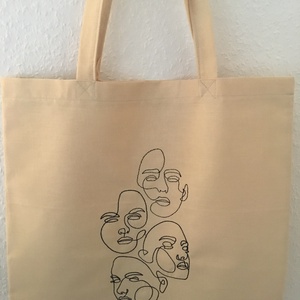 Vászontáska hímzéssel - táska & tok - bevásárlás & shopper táska - shopper, textiltáska, szatyor - Meska.hu
