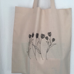 Vászontáska hímzéssel - táska & tok - bevásárlás & shopper táska - shopper, textiltáska, szatyor - Meska.hu