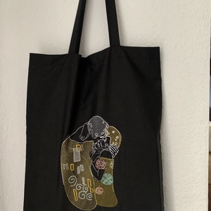 Vászontáska hímzéssel, Táska & Tok, Bevásárlás & Shopper táska, Shopper, textiltáska, szatyor, Hímzés, Varrás, MESKA