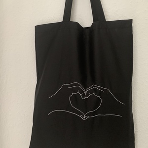Vászontáska hímzéssel, Táska & Tok, Bevásárlás & Shopper táska, Shopper, textiltáska, szatyor, Hímzés, Varrás, MESKA
