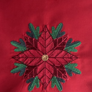 Karácsonyi ajándék zsák  hímzett mintával. Névreszóló - karácsony - mikulás - mikulás zsák - Meska.hu