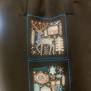 Vászontáska hímzéssel - táska & tok - bevásárlás & shopper táska - shopper, textiltáska, szatyor - Meska.hu