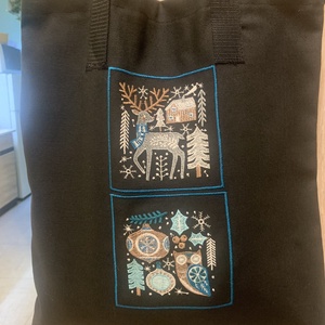 Vászontáska hímzéssel - táska & tok - bevásárlás & shopper táska - shopper, textiltáska, szatyor - Meska.hu