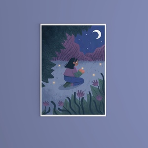 Éjszaka  print, Művészet, Grafika & Illusztráció, Művészi nyomat, Fotó, grafika, rajz, illusztráció, MESKA