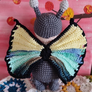 Horgolt amigurumi pillangó - játék & sport - plüssállat & játékfigura - más figura - Meska.hu
