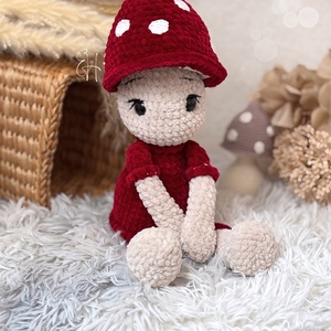 Gombafiú horgolásminta, DIY (Csináld magad), Szabásminta, útmutató, Horgolási minta, Hímzés, Horgolás, MESKA