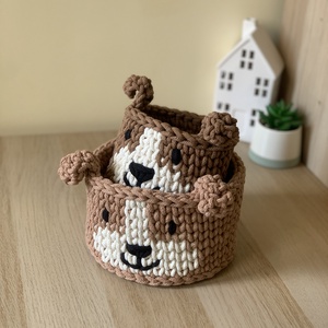 Kutyusos kosár - otthon & életmód - tárolás & rendszerezés - tárolókosár - Meska.hu