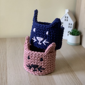 Cicás kosár - otthon & életmód - tárolás & rendszerezés - tárolókosár - Meska.hu