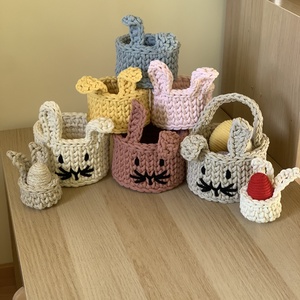 Nyuszi kosár - otthon & életmód - tárolás & rendszerezés - tárolókosár - Meska.hu