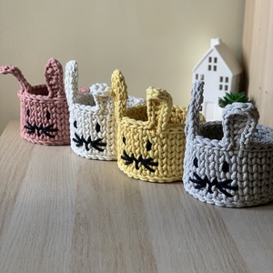 Nyuszi kosár, Otthon & Életmód, Tárolás & Rendszerezés, Tárolókosár, Horgolás, MESKA