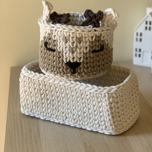 Szarvasos babaköszöntő kosár szett - otthon & életmód - tárolás & rendszerezés - tárolókosár - Meska.hu