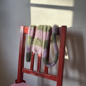 csíkos vékony mohair sál - ruha & divat - sál, sapka, kendő - sál - Meska.hu