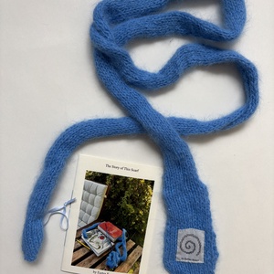 extra vékony kék angora sál - ruha & divat - sál, sapka, kendő - sál - Meska.hu