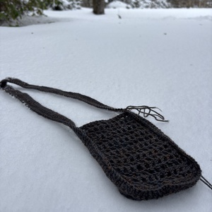 horgolt kis táska, telefontartó - táska & tok - pénztárca & más tok - telefontok - Meska.hu