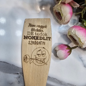 Vicces gravírozott fakanál, Otthon & Életmód, Dekoráció, Dísztárgy, Gravírozás, pirográfia, MESKA