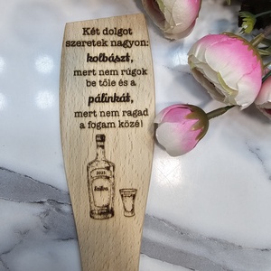 Vicces gravírozott fakanál - pálinkás, kolbászos, Otthon & Életmód, Dekoráció, Dísztárgy, Gravírozás, pirográfia, MESKA