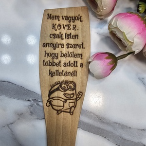 Vicces gravírozott fakanál - Minion, Otthon & Életmód, Dekoráció, Dísztárgy, Gravírozás, pirográfia, MESKA