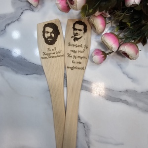 Bud Spencer és Terrence Hill fakanál  - otthon & életmód - dekoráció - dísztárgy - Meska.hu