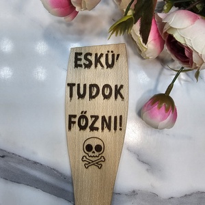 Vicces gravírozott fakanál , Otthon & Életmód, Dekoráció, Dísztárgy, Gravírozás, pirográfia, MESKA