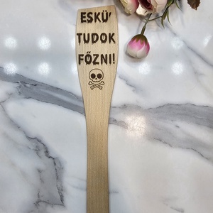 Vicces gravírozott fakanál  - otthon & életmód - dekoráció - dísztárgy - Meska.hu