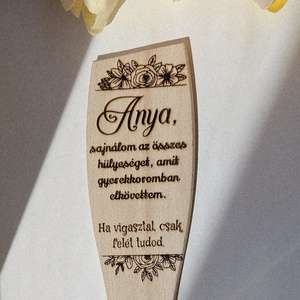 Gravírozott fakanál - Anyának, Otthon & Életmód, Dekoráció, Dísztárgy, Gravírozás, pirográfia, MESKA