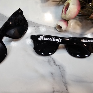 Legénybúcsú napszemüveg a haveroknak , Esküvő, Legénybúcsú, Decoupage, transzfer és szalvétatechnika, MESKA