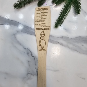 Grincs gravírozott fakanál  - otthon & életmód - dekoráció - dísztárgy - Meska.hu