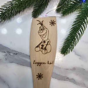 Frozen Olaf gravírozott fakanál , Otthon & Életmód, Dekoráció, Dísztárgy, Gravírozás, pirográfia, MESKA