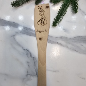 Frozen Olaf gravírozott fakanál  - otthon & életmód - dekoráció - dísztárgy - Meska.hu