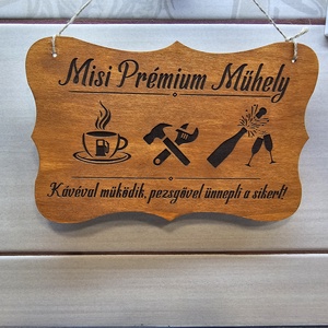 Gravírozott felakasztható tábla, Otthon & Életmód, Dekoráció, Ajtó- és ablak dekoráció, Ajtódísz & Kopogtató, Gravírozás, pirográfia, MESKA