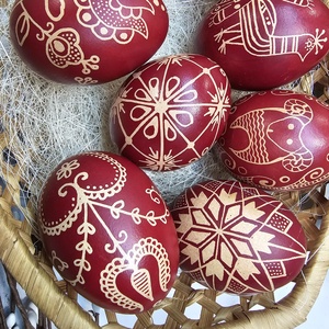 Hagyományos húsvéti hímestojás - otthon & életmód - dekoráció - fali és függő dekoráció - függődísz - Meska.hu