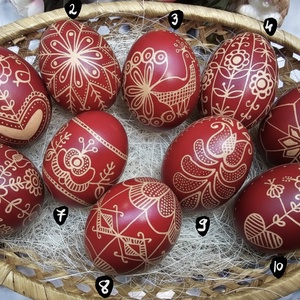 Hagyományos húsvéti hímestojás, Ünnepi díszek, dekorációk, Húsvéti díszek és dekorációk, Húsvéti tojás, hímestojás, Tojásfestés, MESKA