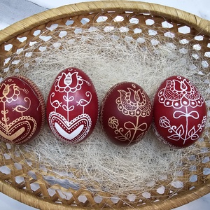 Hagyományos húsvéti hímestojás kacsatojásból - ünnepi díszek, dekorációk - húsvéti díszek és dekorációk - húsvéti tojás, hímestojás - Meska.hu