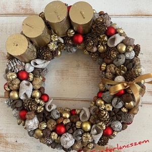 E174 Adventi koszorú - karácsony - adventi díszek - adventi koszorú - Meska.hu