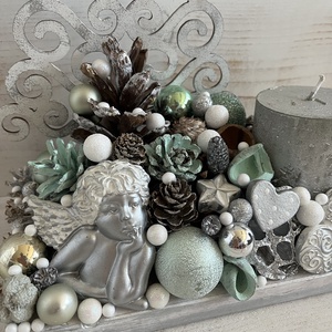 Karácsonyi asztaldísz E/16 - karácsony - adventi díszek - adventi asztaldísz - Meska.hu