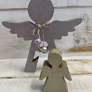 Fa angyalka E/34 - karácsony - adventi díszek - adventi asztaldísz - Meska.hu