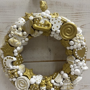 Karácsonyi fali és ajtó koszorú E52 - Meska.hu