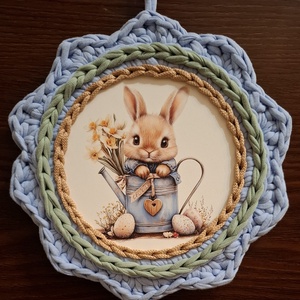 Nyuszis ajtódísz - otthon & életmód - dekoráció - ajtó- és ablak dekoráció - ablakdísz - Meska.hu