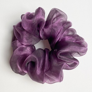 Lila, tüll szerű XXL scrunchie - ruha & divat - hajdísz & hajcsat - hajgumi - Meska.hu