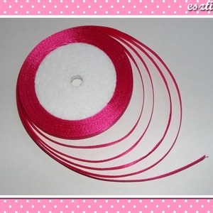 10 méter Szatén szalag 6 mm pink, Kellékek & szerszámok, Dekorációs kellékek, Csomagolóanyag, Ékszerkészítés, Varrás, Varrás, MESKA