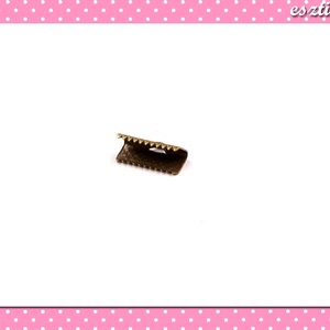 10 db Szalagvég szerelék lapos 5x16 mm bronz színű, Kellékek & szerszámok, Gyöngyfűzés kellékek, Egyéb alkatrész, Ékszerkészítés, Ékszerkészítés, MESKA