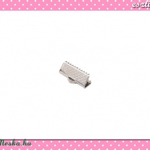 4 db Szalagvég szerelék lapos 5x16 mm ezüst színű, Kellékek & szerszámok, Gyöngyfűzés kellékek, Egyéb alkatrész, Ékszerkészítés, Ékszerkészítés, MESKA