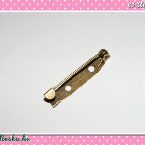 4 db Kitűző alap bronz színű 30 mm x 5 mm, Kellékek & szerszámok, Gyöngyfűzés kellékek, Egyéb alkatrész, Ékszerkészítés, Ékszerkészítés, Mindenmás, MESKA